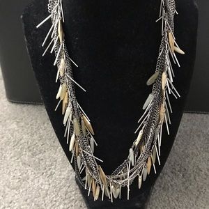 Stella & dot fringe mixed metal versatile necklace